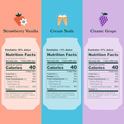 Image of OLIPOP Prebiotic Soda Pop, 3 Flavor Variety Pack, Prebiotics, Fiber, and Botanicals, Gluten Free, GMO Free, 12oz (12-Cans) (Packaging May Vary)