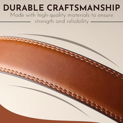 Image of Men's Vegan Leather Belt for Men, Formal /Casual,Autolock| Fit on up to 38 Inches Waist size