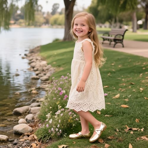 Flaryzone Toddler/Little Girls' Ballerina Flat Mary Jane Princess Dress Shoes - Wedding School Party2