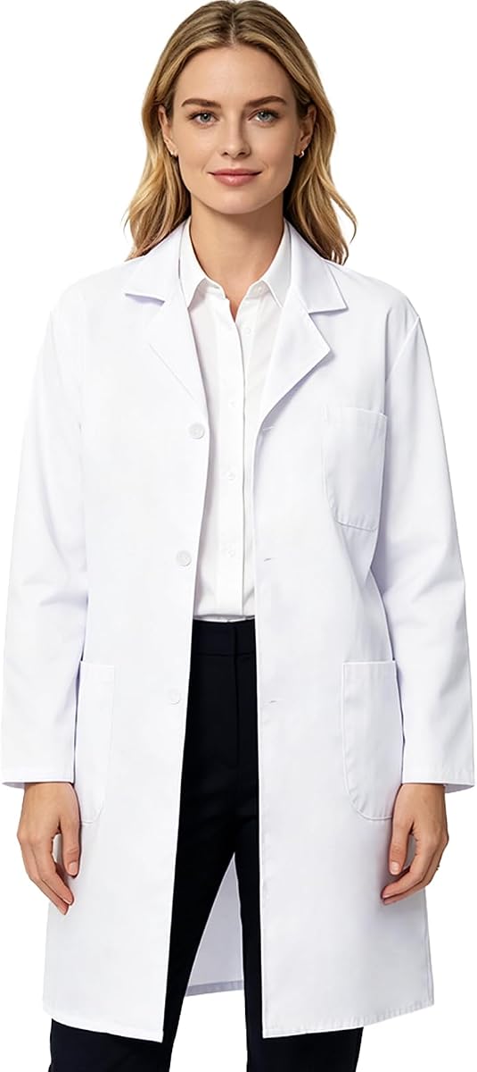 White Lab Coat for Women,Medical Lab Coat,Doctor Costume Adult