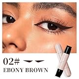 Eyeliner Stamp Set - 2PCS Winged Eye Liner Pencil Set, Quick Shaping Eyeliner with Left/Right Eye Marked, Smudge-Proof & Long-Lasting Gel Eyeliners Tool for Beginners & Makeup - Black & Brown - Image 7