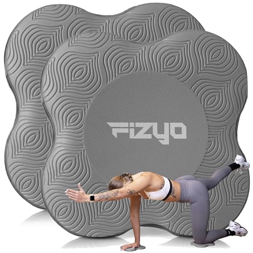 Fyzyo knäkuddar för yoga – set med 2, halkfria knäskydd, perfekt för yoga, pilates och gymnastik, handleds- och armbågsstöd, träningsstöd...