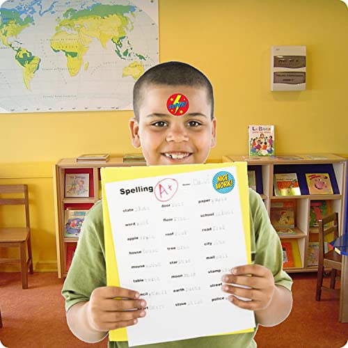 600 Pcs Student Reward Stickers 1.5 Inches Big Size Labels For Students Kids In 8 Designs, Encouragement Motivational Stickers For Teacher Supplies By Soykay (1 Roll) #TOP5