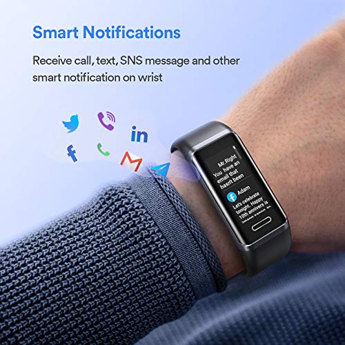 LETSCOM Fitness Tracker, Activity Tracker with Heart Rate Monitor & Blood Oxygen Saturation, Calorie Step Counter, Alexa Built-in, 5ATM Waterproof, Smart Fitness Pedometer Watch for Women Men