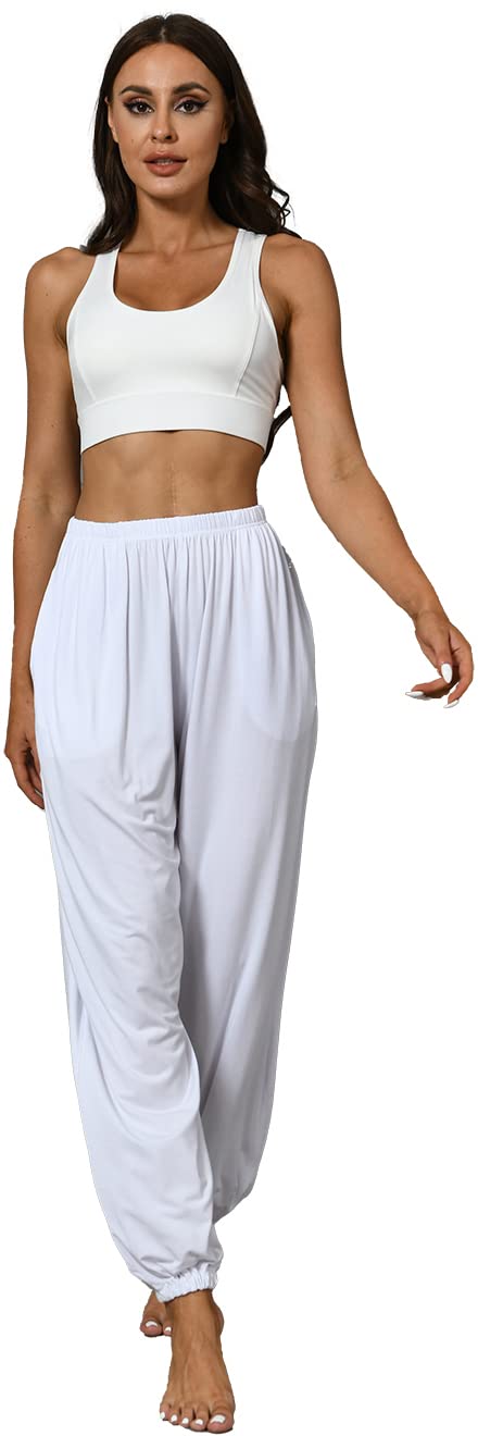 HOEREV Super Soft Modal Spandex Harem Yoga Pilates Pants