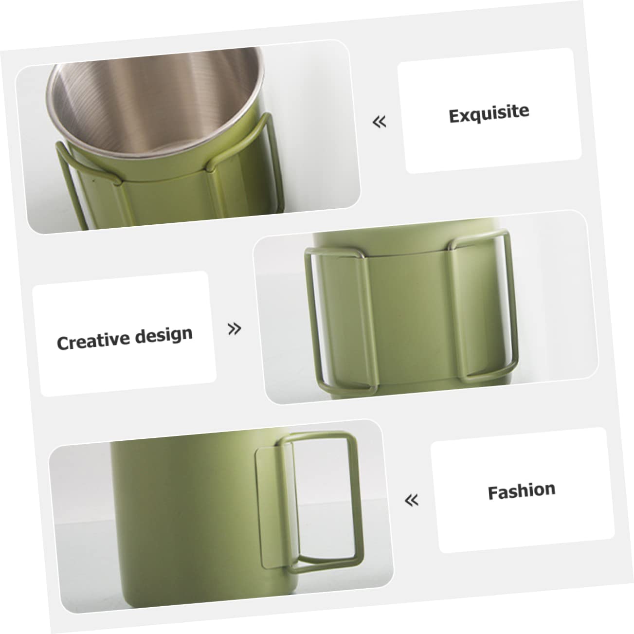 VANZACK 3stücke Campingbecher Mit Klappfunktion Faltbare Camping Tasse Für Outdoor-aktivitäten Reise Und Picknick Rostfreies Material Praktischer Trinkbecher Für Kaffee Bier Und
