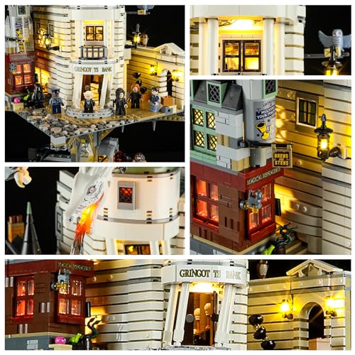 Image of YEABRICKS LED Light for Lego-76417 Harry Potter Gringotts Wizarding Bank-Collectors'Edition Building Blocks Model (Lego Set NOT Included)