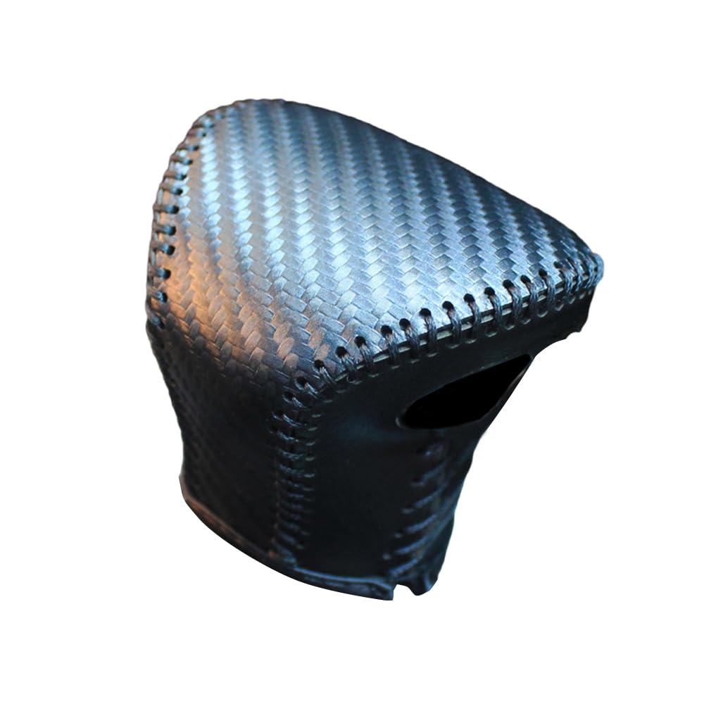 Car Gear Shift Knob Cover PU Leather, Anti-Slip Automatic Knob Gear Stick Protector Cover, Compatible with Lexus ES250 ES350 2019-2023, UX200 2019-2022, UX250h 2019-2023, Carbon Fiber