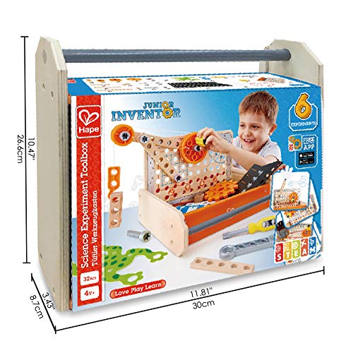 Hape Junior Inventor - Cassetta Degli Attrezzi Scientifica Con Più Di Sei Esperimenti Adatta Per Piccoli Scienziati Dai 4 Anni In Su - 4