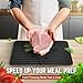 Flexzion Defrost Tray for Frozen Meat – Efficient Defrosting Plate, 10x Faster Non-Stick Aluminum Alloy Meat Thawing Board for Frozen Food & Meat, Black