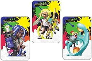 3-PCS Newest Splatoon 3 NFC Cards for Splatoon Amiibo, fits Switch Games Splatoon Series. Inkling (Yellow)/ Octoling (Blue)/ Smallfry.