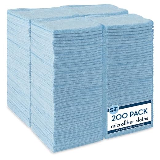 S&T INC. 200 Pack Microfiber Cleaning Cloths