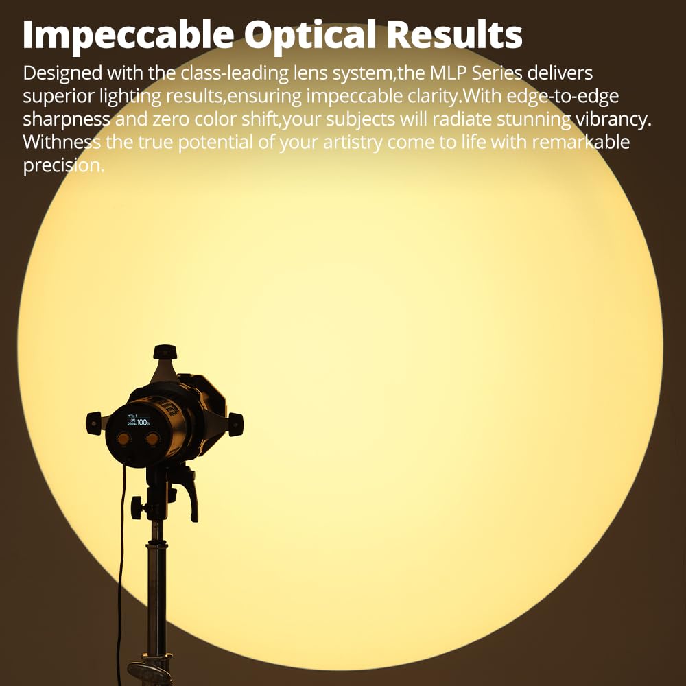 Godox Les accessoires de projection MLP19K/MLP26K/MLP36K offrent des fonctions spéciales telles que le projecteur et le projecteur, la découpe de faisceau, le zoom optique, la modélisation de faisceau
