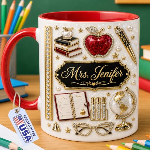 Taza personalizada para maestro temática graduación miniatura 1