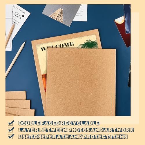 Image of Henoyso 30 Pack 24 x 48 Inch Corrugated Cardboard Sheets Flat Cardboard Sheets Packaging Inserts Flat Square Inserts Squares Separators for Shipping Packing Mailing Crafts (Brown)