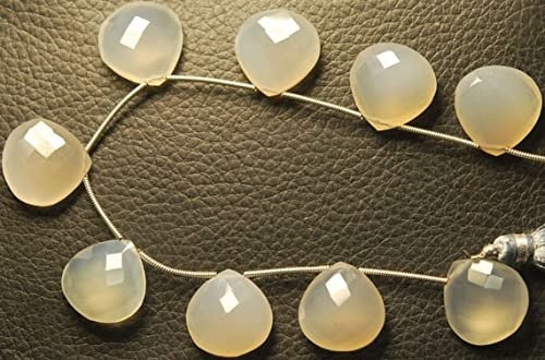 Calcédoine grise briolettes poire 18mm pour remplacer les pierres ternes de vos bijoux