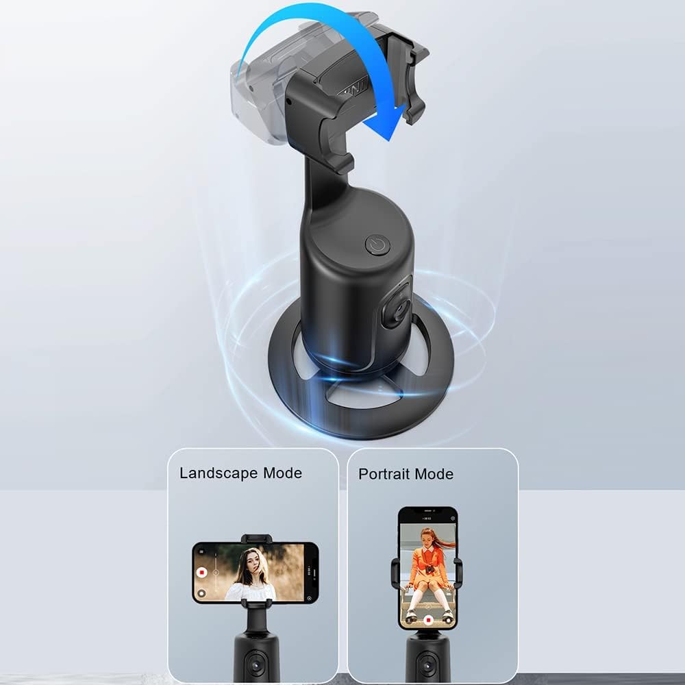 Andoer Smart 360° Auto Face Tracking Gimbal Desktop Selfie Stabilizzatore Robot Cameraman con Obiettivo Regolabile Base Stabile Supporto per Telefono per Smartphone Vlog Live Streaming Video Chat