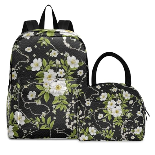 Sac à dos isotherme contre les repas chauds altérés avec motif fleurs pour jeune