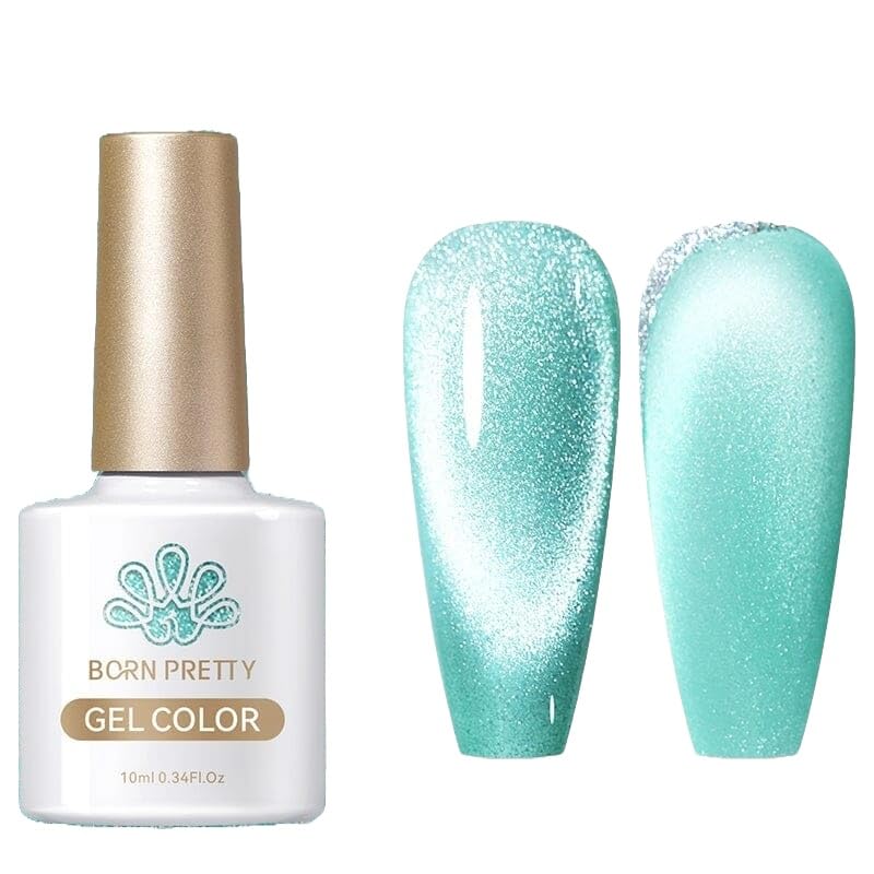 Born Pretty 10ml Sea Blue Cat Magnetic Gel Polish from BELLE GAGA Color UV LED Gel Polish for professional/Home use (56466-SB01, 10ml)