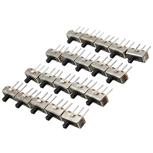Ils - 60 Pieces SS12D00G3 2 Position SPDT 1P2T 3 Pin Piece B Panel Mini Vertical Slide Switch
