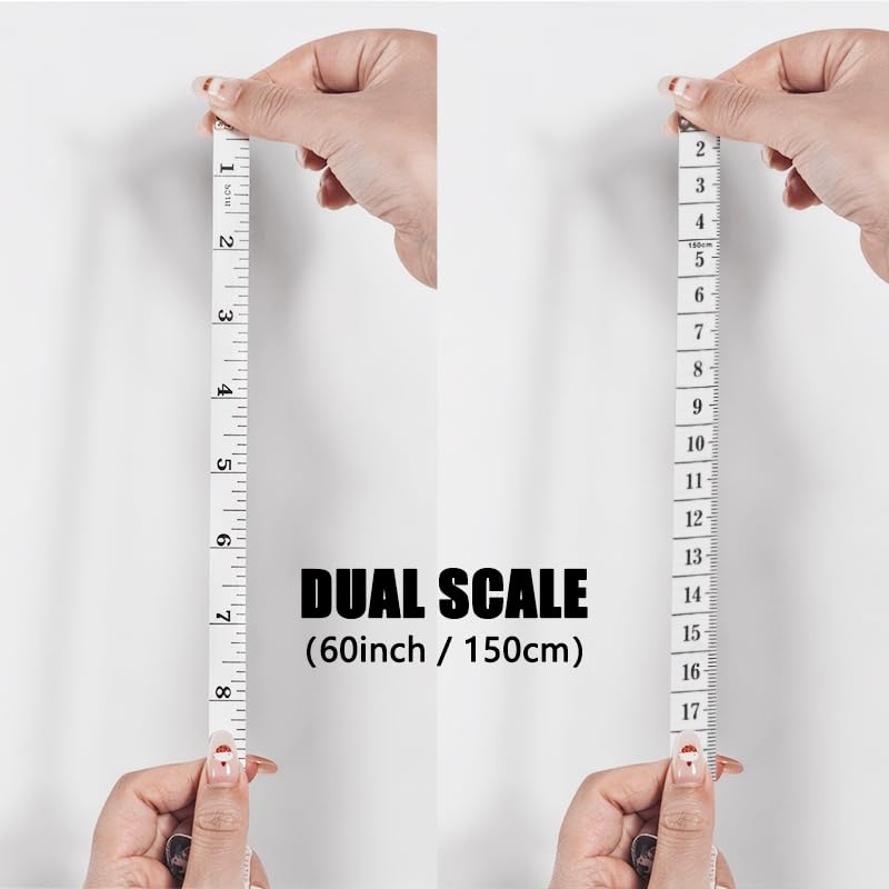 Soft Tape Measure Double Scale Standard & Metric Measurements Tape Body Sewing Flexible Tailor Craft Ruler 60 Inches