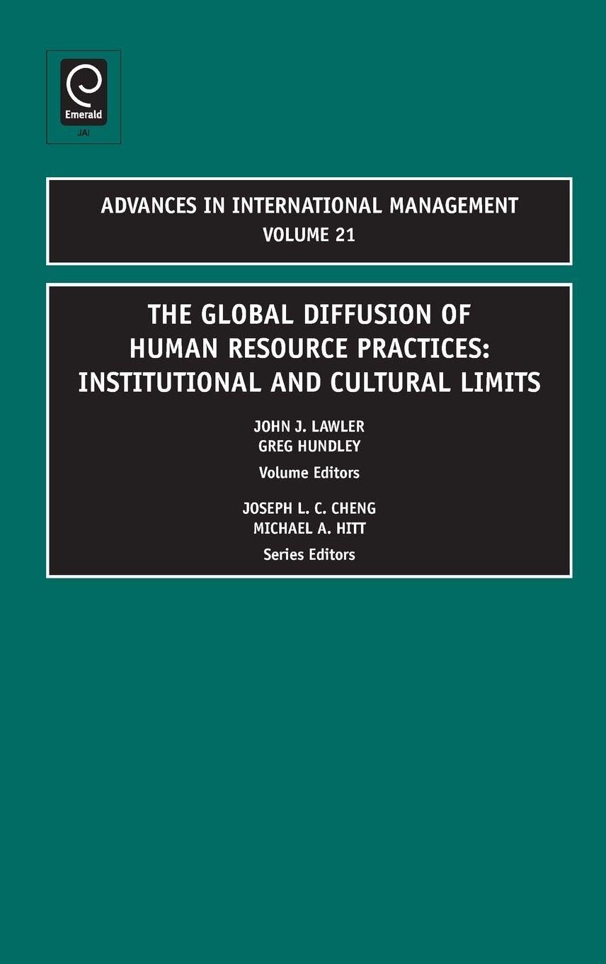Buy Global Duffusion of Human Resource Practices: Institutional and Cultural Limits: 21 (Advances in International Management) — BookShops.in