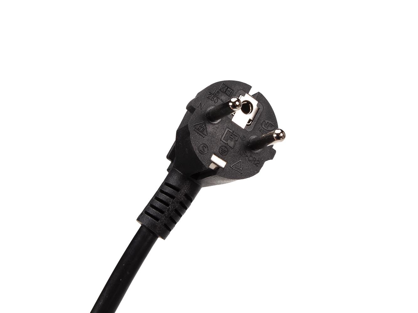 Perel Regleta EBP10N con Interruptor y protección contra sobretensiones, 10 enchufes Tipo E con Toma de Tierra, Cable H05VV-F 3G1.5 de 1,5 m, 3500 W, IP20, Negro, Incluye Kit de Montaje