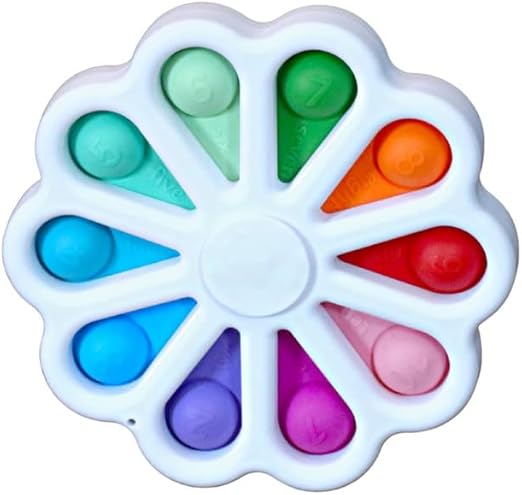 Poppin Colors Toddler Tested - Spinning Toy with Push & Pop Dimples - Ages 15+ Months - Color & Shape Recognition
