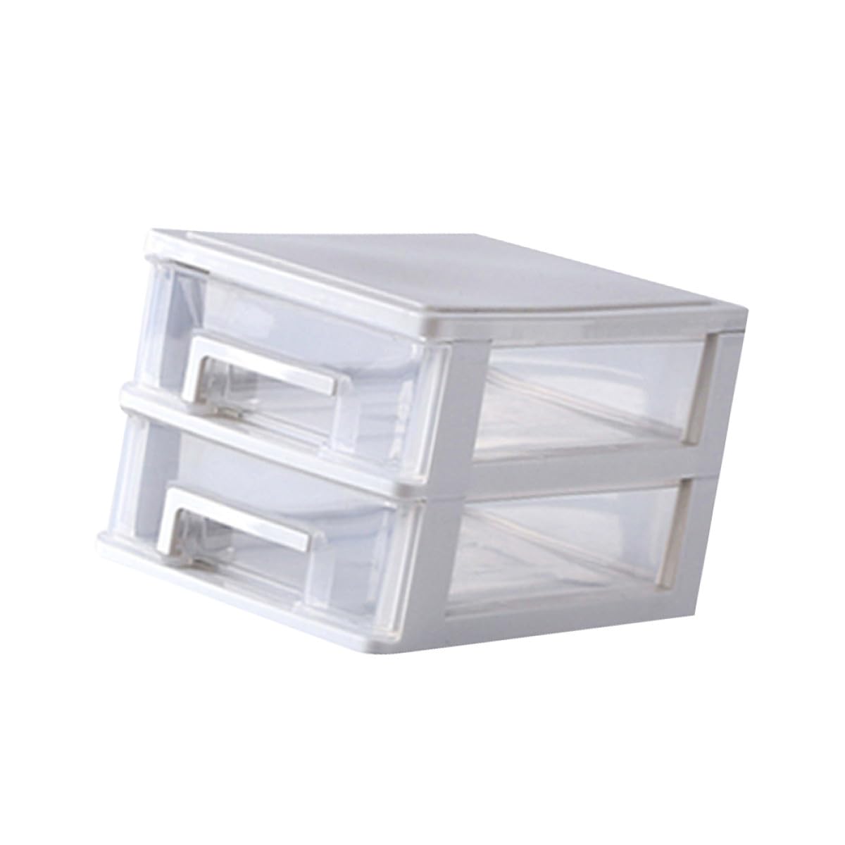 Leichter Multifunktionaler Organizer aus Kunststoff Aufbewahrungsbox mit Schubladendesign Zweilagige für Schmuck und Kleinigkeiten dem Schreibtisch