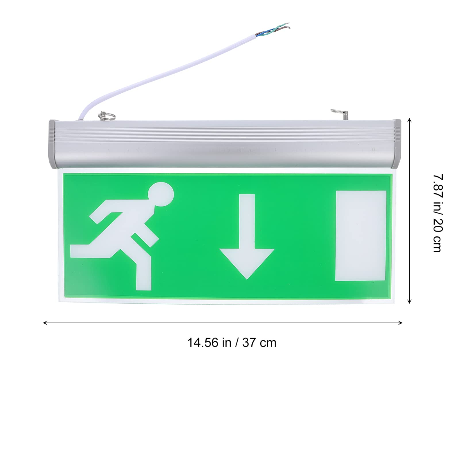 VILLCASE 1 Pc Luz De Seguridad Señal De Salida Luz De Emergencia Iluminación De Emergencia Símbolos De Señales De Salida Bombilla Verde Luz De Salida Condujo Acrílico Con Luces Batería