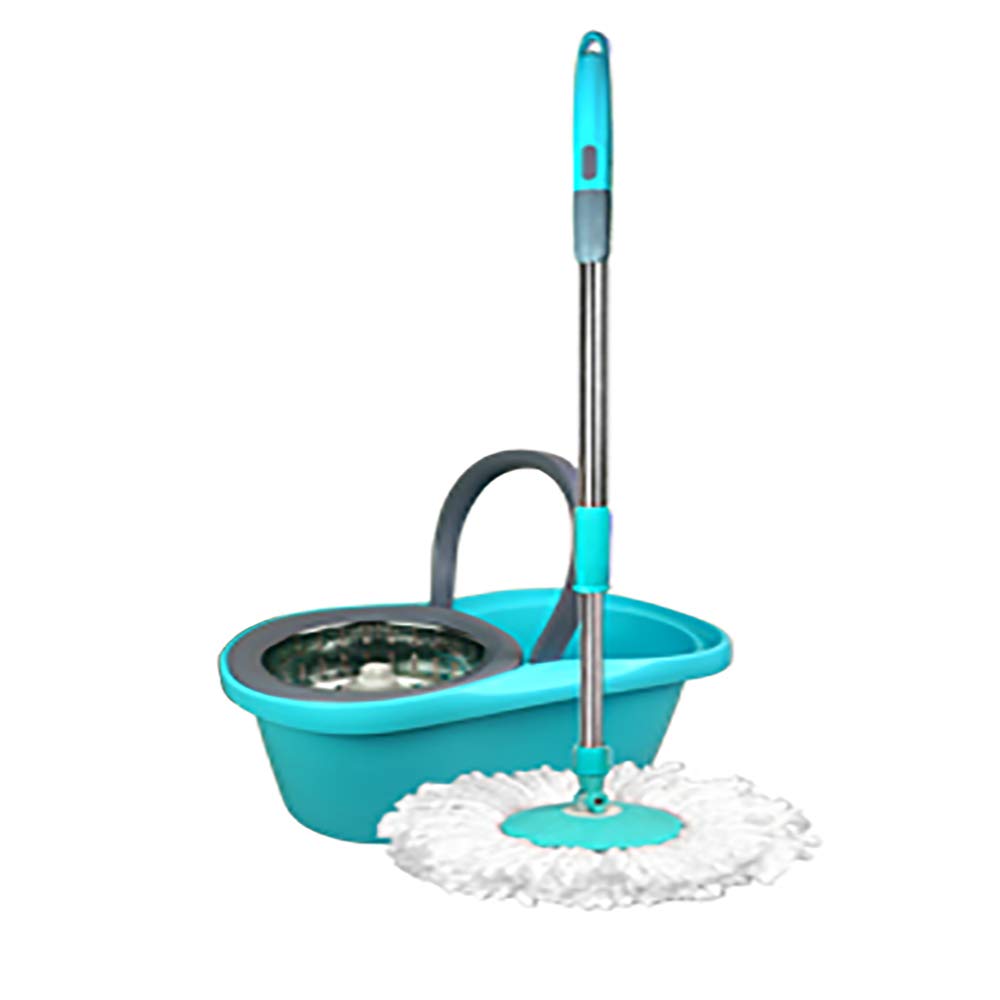 Con escurridor automático sin pedal y cesta de acero inoxidable, fregona giratoria de microfibra, fregona giratoria y cubo de Wring