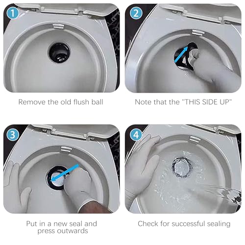 Image of CoguZed 2Pcs RV Toilet Seal Kit, Black Rubber Gasket Replacement for Dometic 300 /310 /320, Solves Leakage and Odor Problems, Easy Installation, 2 Pack