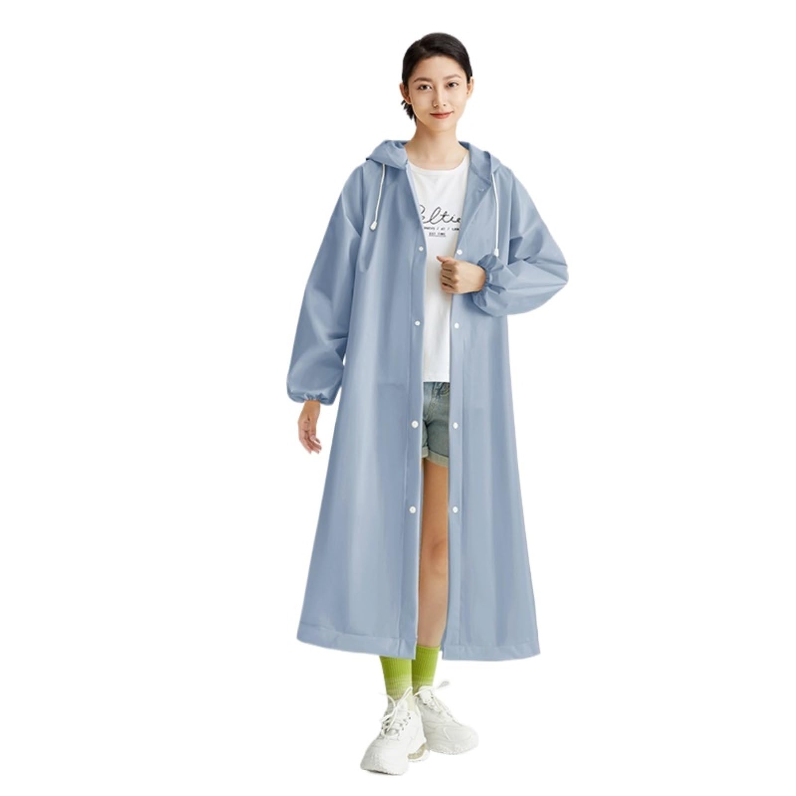 Capa de Lluvia Reutilizable Impermeable Extendido Portátil Traje De Lluvia Una Pieza For Viajes Al Aire Libre Ropa de Agua para Exteriores
