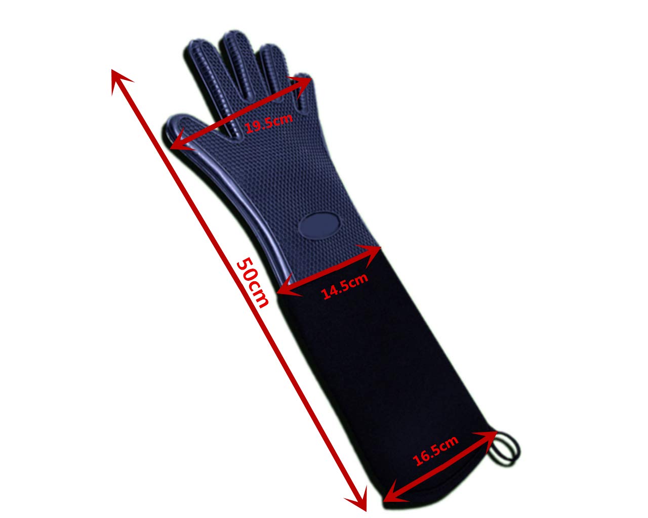 Grip Lot de 2 gants de cuisine en silicone antidérapants et résistants à la chaleur, imperméables, sans BPA, surface antidérapante pour cuisine, barbecue, cuisine (noir