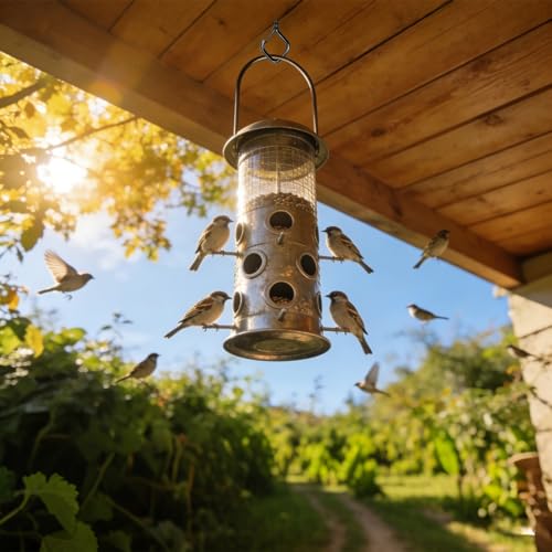 236IN-Screw-Hooks-for-Hanging-Plants-Outdoor-String-Lights-Bird-Feeders-Lanterns--Heavy-Duty-Ceiling-Hooks-with-Safety-Buckle-Rustproof-Metal-for-Indoor-Outdoor-Use-Black-30-Pcs