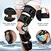 Cryxinty Hinged Knee Brace ROM Post Op Knee Immobilizer Adjustable Knee Immobilizer Support with Side Leg Stabilizersfor Meniscus Tear, Arthritis, ACL, PCL, Osteoarthritis, Orthopedic Rehab