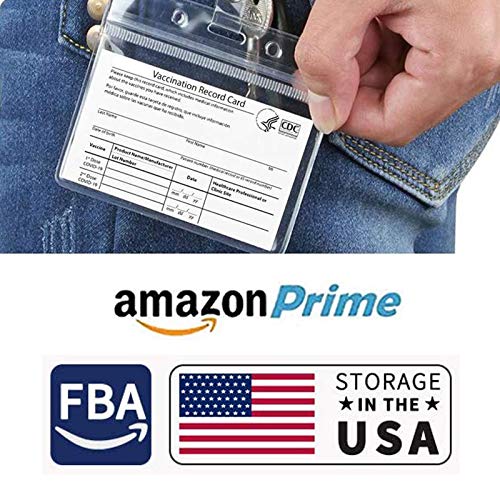 Garfoniex Leather CDC Vaccine Card Holder - Grey, 4x3 Inch, Waterproof Protector Sleeve - View #2