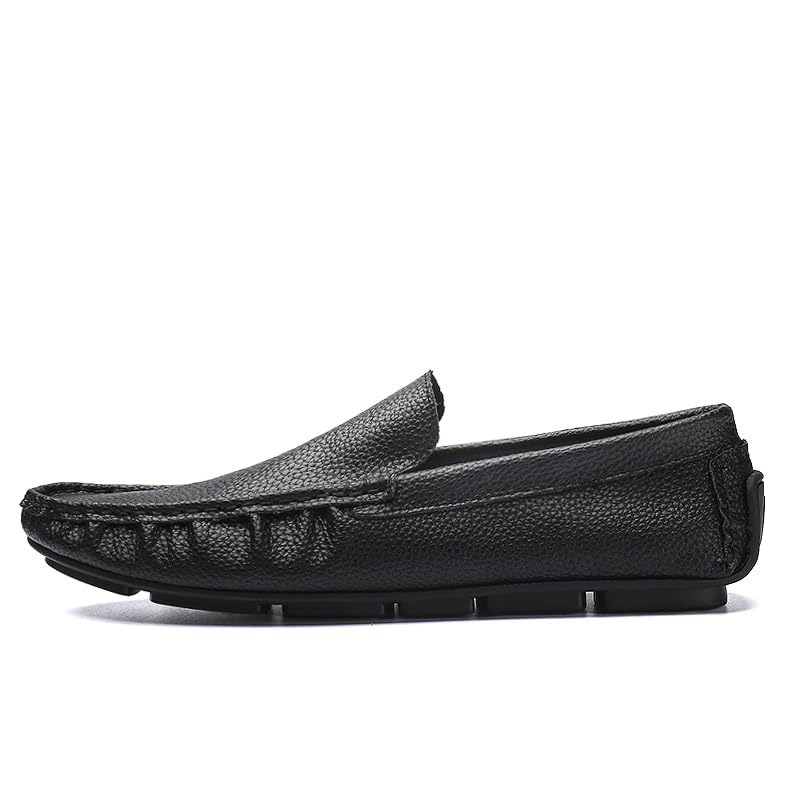 Men's Loafers Shoes Solid Color Round Toe Leather Driving Loafers Lightweight Comfortable Resistant Walking Fashion Slip On2