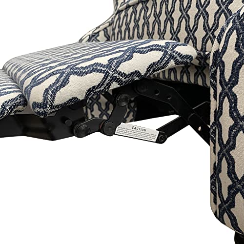 Rosevera Kelly Victoria Padded Push Back Recliner Chair For Living Room And Bedroom, Navy Blue #TOP6