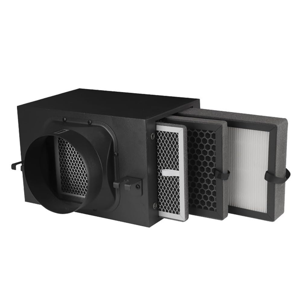 Rechteckiger Luftfilter mit HEPA und Aktivkohle zur Rauchstaubentfernung, mehrschichtiger Luftauslasssiebfilter für den Heimbürogebrauch, S 305 x 185 mm