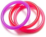 Dr. Bloom's Chewable Jewels 3 Count Infant/Juvenile Bracelets, Pink, Red, Plum