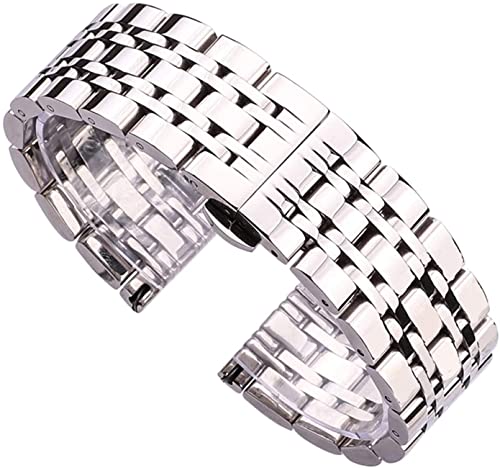 Bracelet de montre en acier inoxydable 20mm 22mm en métal poli