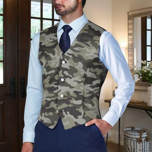 Men's Suit Vest Formal Slim Fit Breasted Suit Vests Dress Business Waistcoat for Tuxedo Wedding Party Size S-4XL3