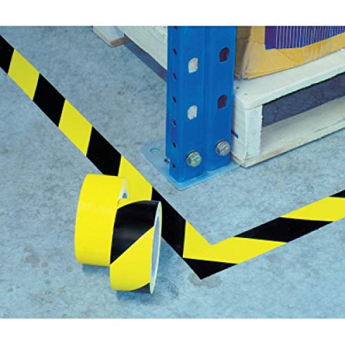 TJIKKO Floor Marking/Lane Marking Tape 48 mm width 25 Meter length Yellow & Black (Zebra) (Set of 1) 3