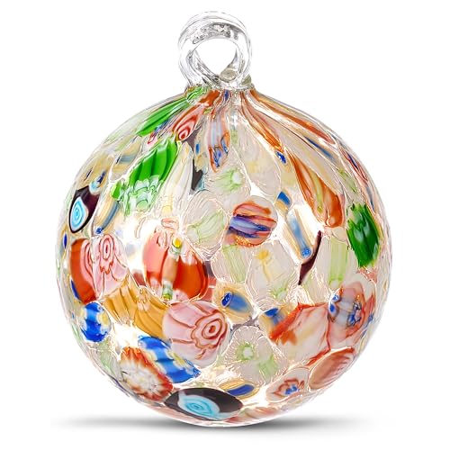EUSTUMA Hand Blown Glass Witch Ball Glass Ornament Hanging Garden Gazing Ball Indoor Outdoor Home Dcor. (1)
