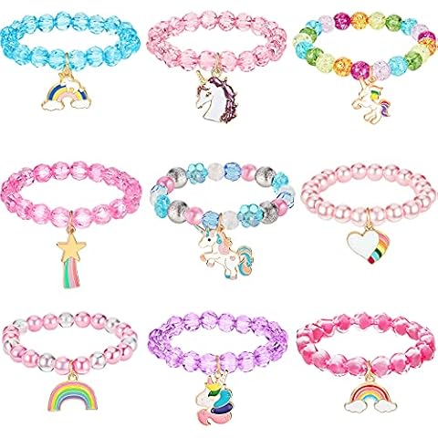 Pulseras Unicornio de Niñas con Cuentas Arcoiris Cover
