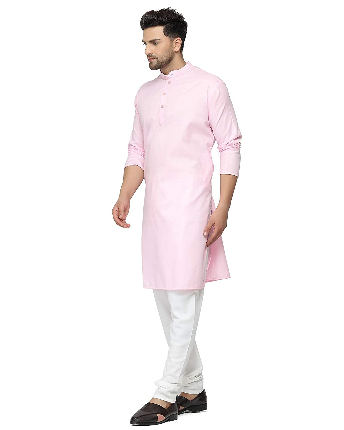 ashtang Men’s Cotton Blend Solid Straight Kurta ashtang Men’s Cotton Blend Solid Straight Kurta