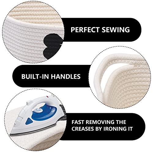 Caixa de brinquedo de cachorro de corda de algodão com alça, cesta de brinquedo para animal de estim