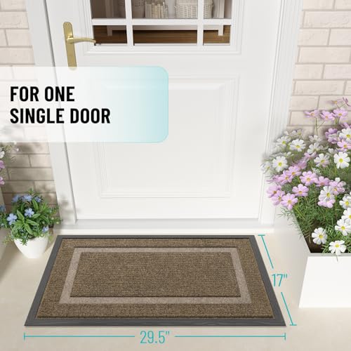image for OLANLY Front Door Mat Indoor Outdoor Entrance, Waterproof All-Season, 