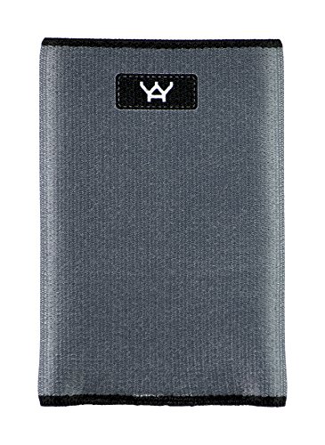 YaYwallet Mens, Credit Card Holder, Minimalist Wallet, Solid Grey, Mini